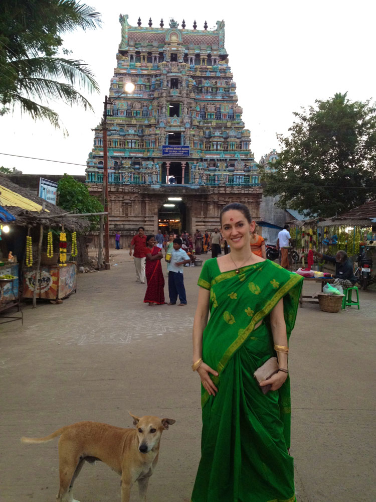 Evening outside the Durga Temple, Noah Mazé photo