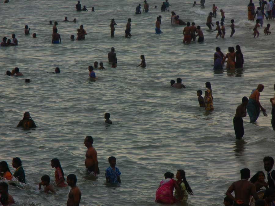 Tiruchendur, Bay of Bengal outside the temple