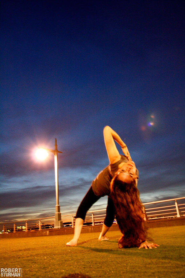 Backbending On the Pier, NYC, Robert Sturman photo